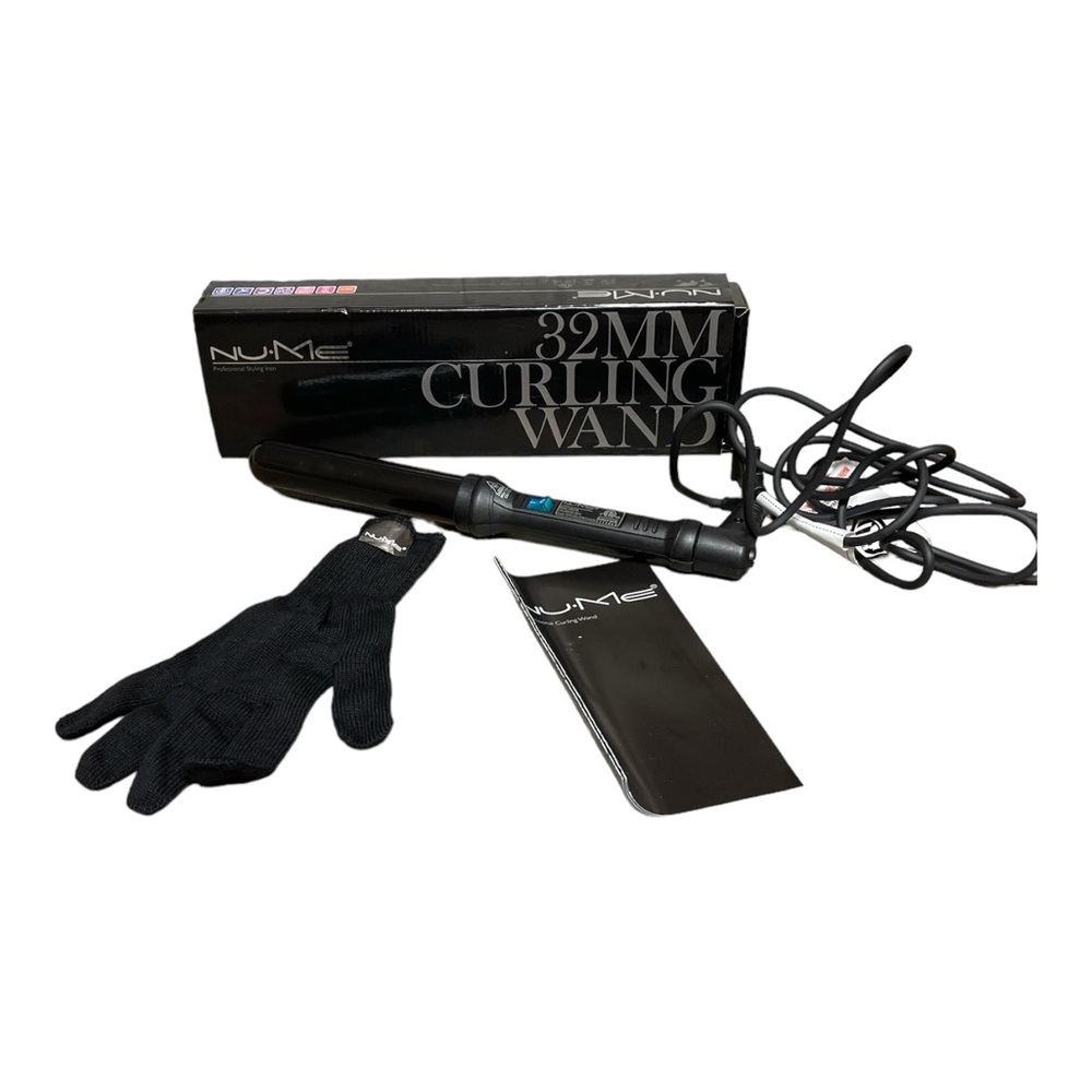 NUME Curling Iron Professional Hair Styling 32MM Classic Wand Black NEW